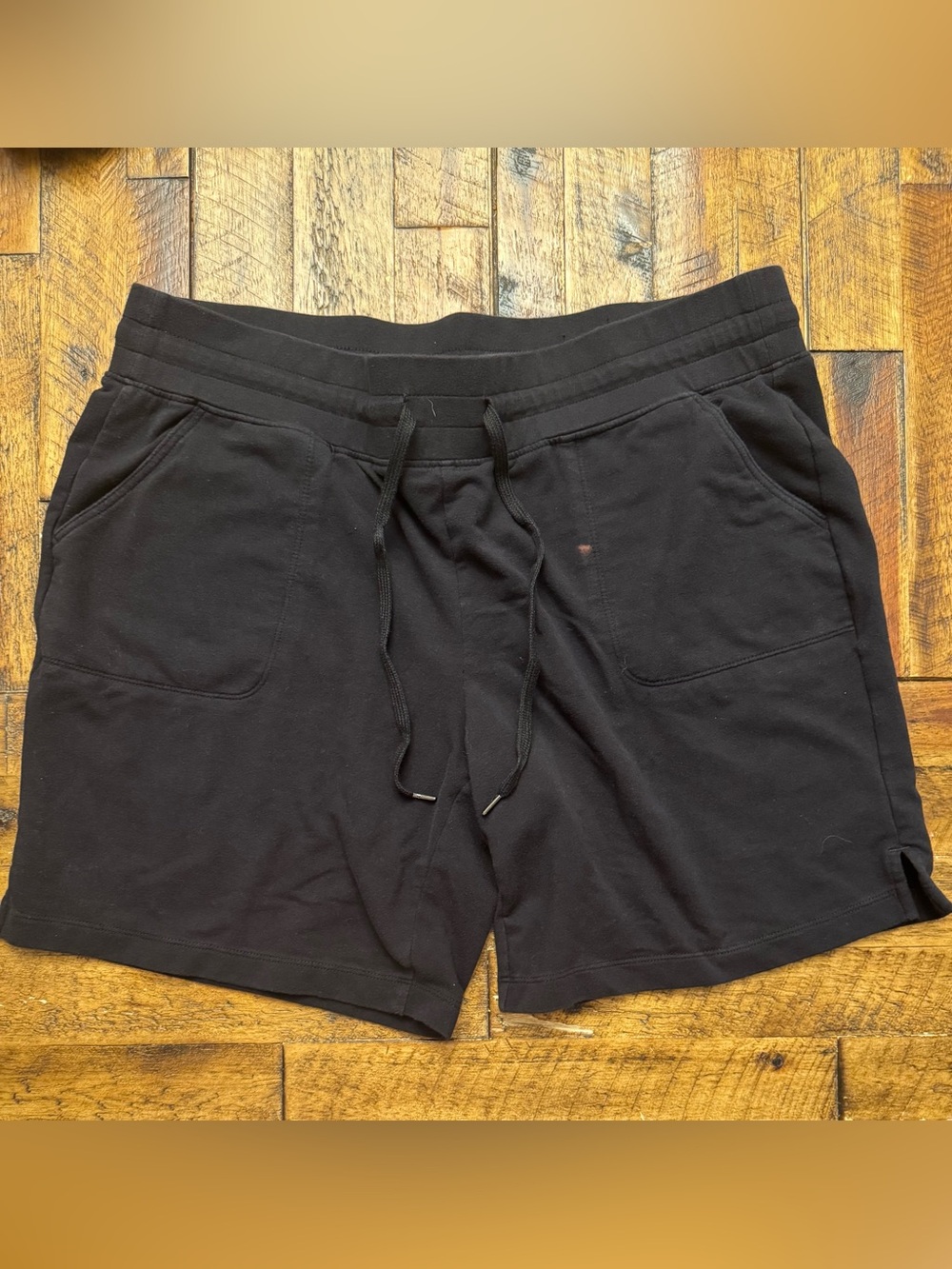 St. John's Bay Black Athletic Drawstring Jersey Shorts